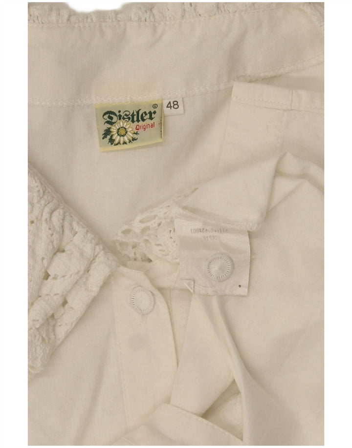 Camicetta da donna con maniche a 3/4 Distler EU 48 2XL Bianca