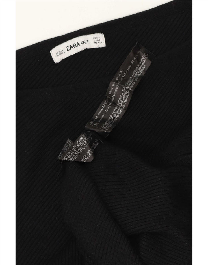Maglione Zara da donna oversize asimmetrico con scollo a barca UK 10 piccolo nero
