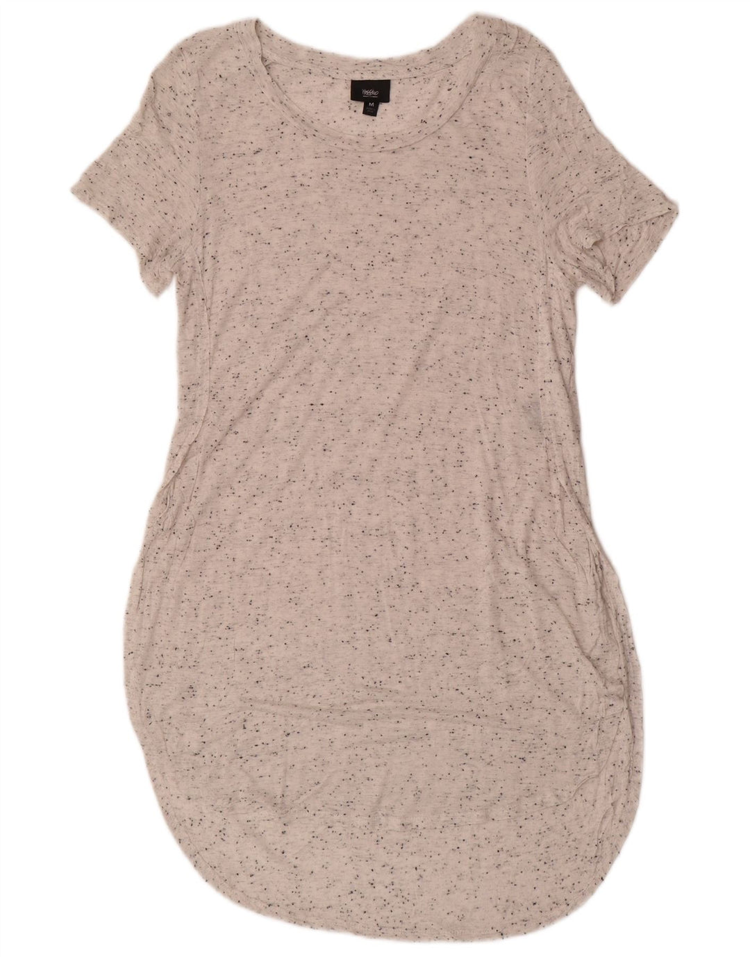Abito t-shirt da donna MOSSIMO UK 12 Rayon chiazzato bianco medio