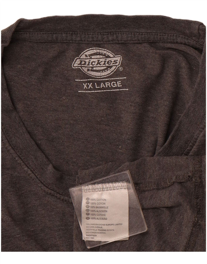 DICKIES Mens T-Shirt Top 2XL Grey Cotton