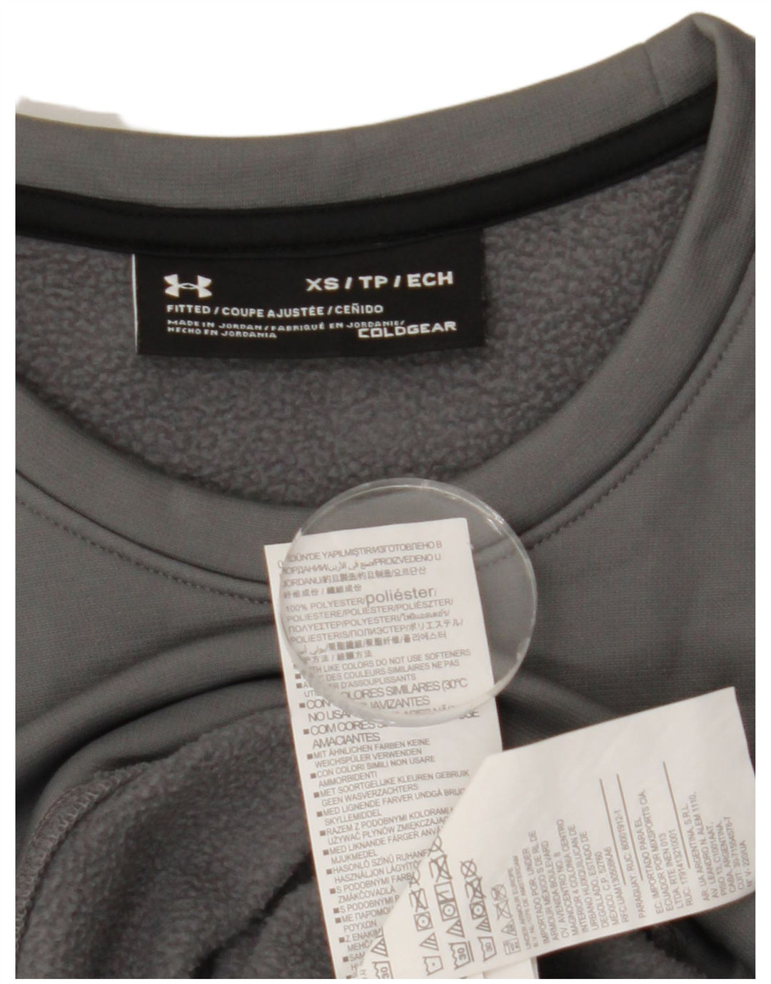 Felpa Under Armour da uomo Cold Gear, maglione XS, poliestere grigio