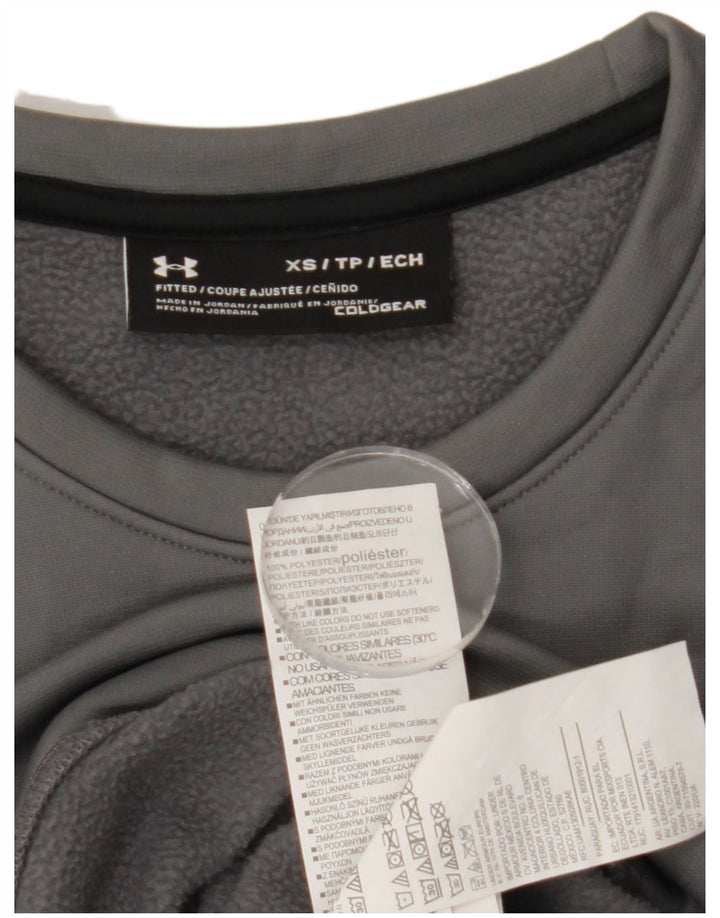 Felpa Under Armour da uomo Cold Gear, maglione XS, poliestere grigio