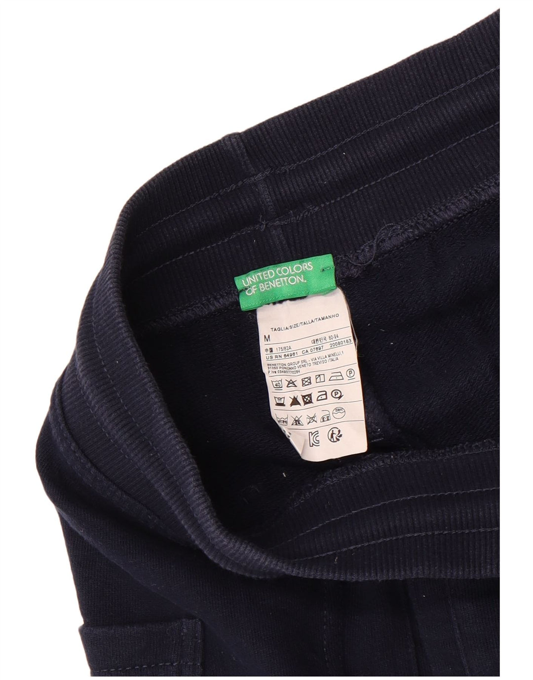 Pantaloncini sportivi da uomo Benetton medio cotone blu navy