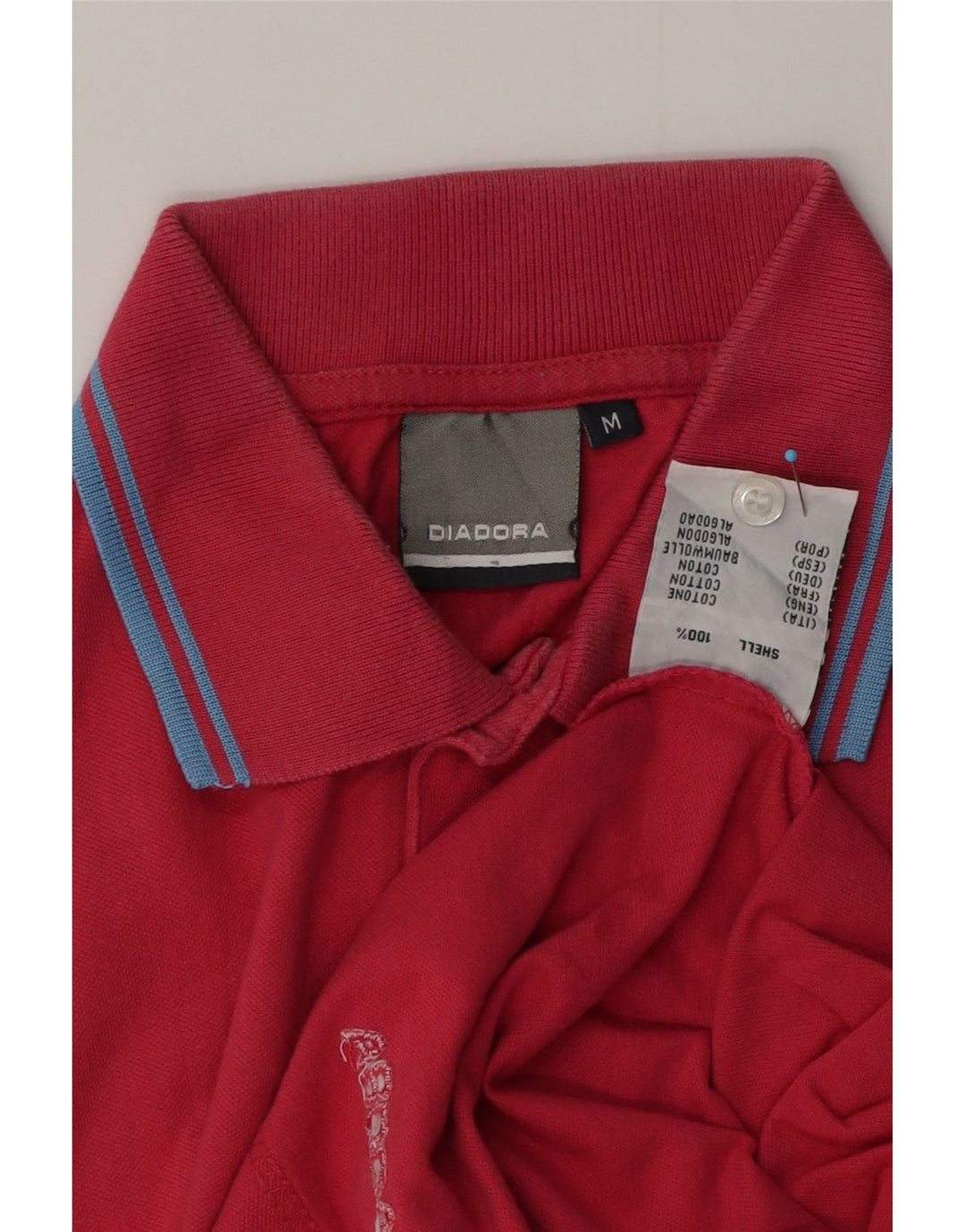 Polo Uomo Diadora Cotone Rosa Medio