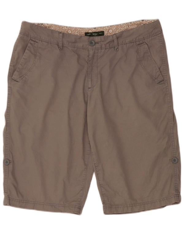 Pantaloncini chino da donna Eddie Bauer US 12 Large W34 cotone grigio