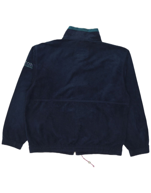 Giacca da ginnastica da donna in velluto grafico Great Escapes IT 50 XL Blu navy
