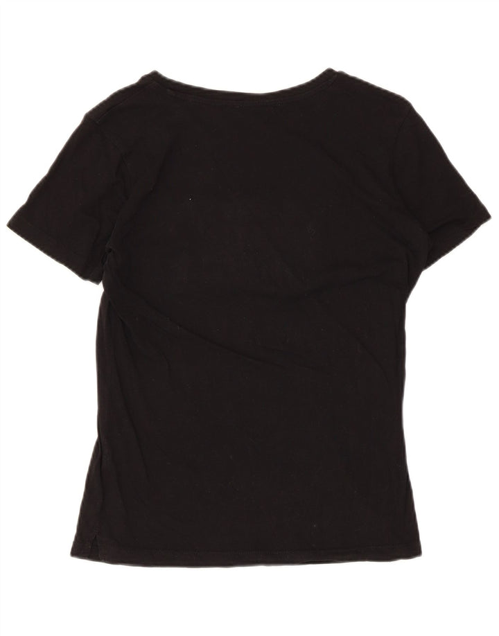 Guess T-shirt grafica da donna Top UK 10 Small Nera