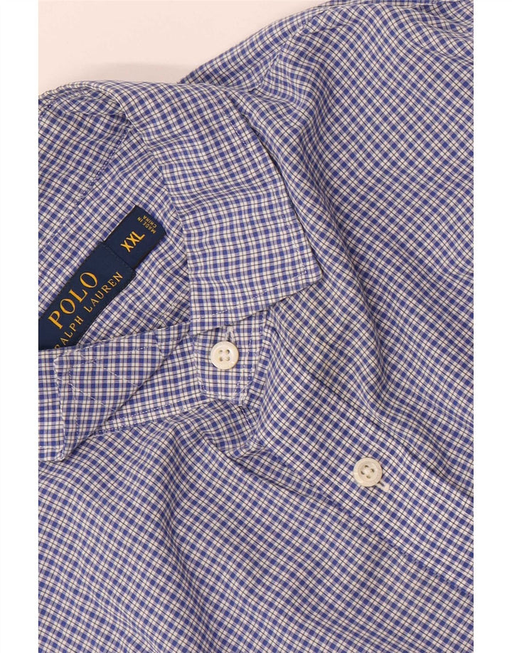 Polo Ralph Lauren Camicia da uomo 2XL in cotone a quadri blu