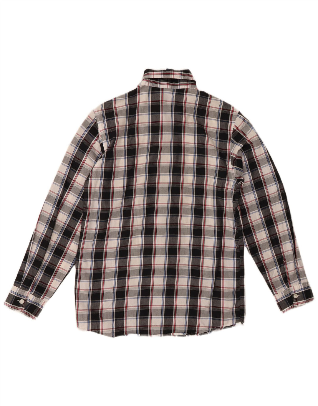Camicia in flanella da ragazzo IZOD 14-15 anni in cotone a quadri neri grandi