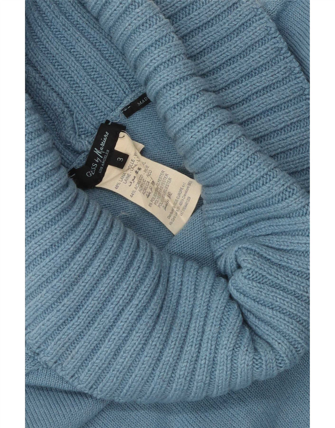 Guess maglione da donna maglione collo alto taglia 3 piccolo lana blu
