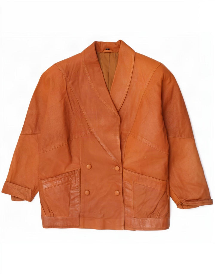 Giacca in pelle vintage da donna EU 44 XL Marrone