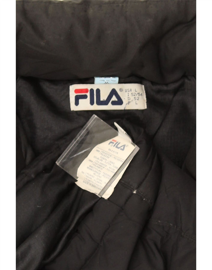 Giacca imbottita da uomo Fila UK 40 Large Nero Colourblock Poliestere