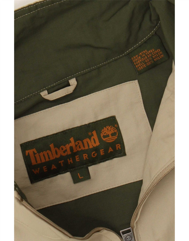 Giacca antipioggia da uomo Timberland UK 40 Large Beige Nylon