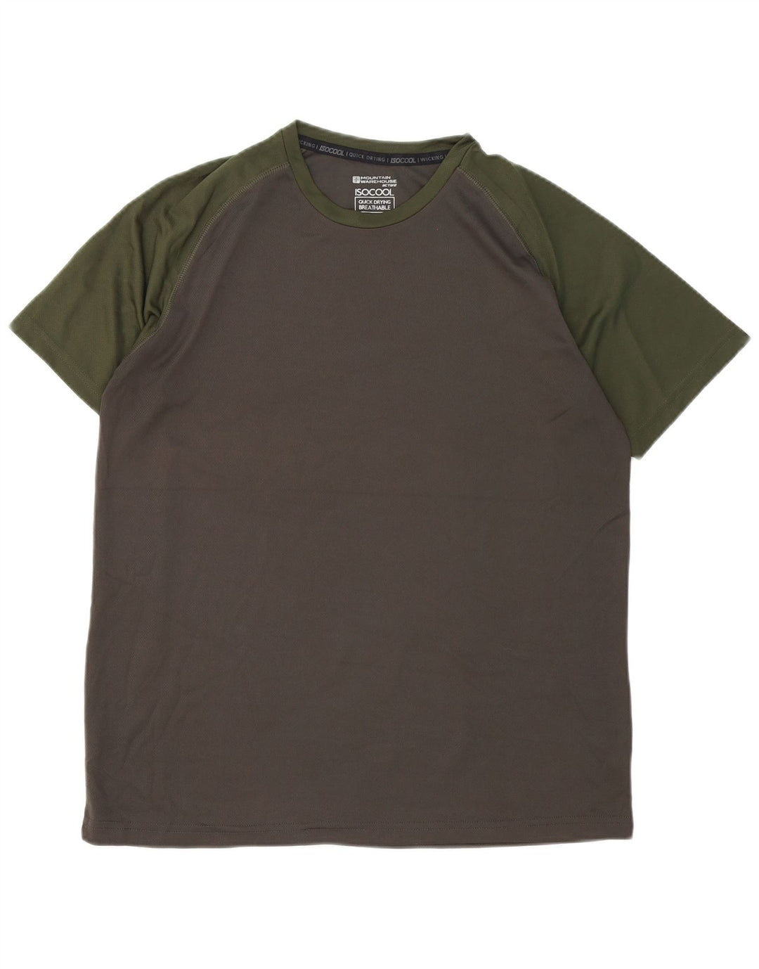 T-shirt da uomo Mountain Warehouse Top grande in poliestere color block grigio