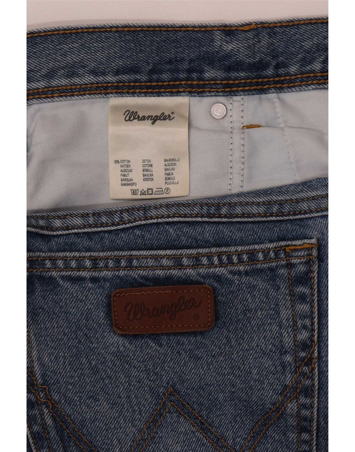 Jeans dritti da uomo Wrangler vestibilità regolare W38 L30 cotone blu