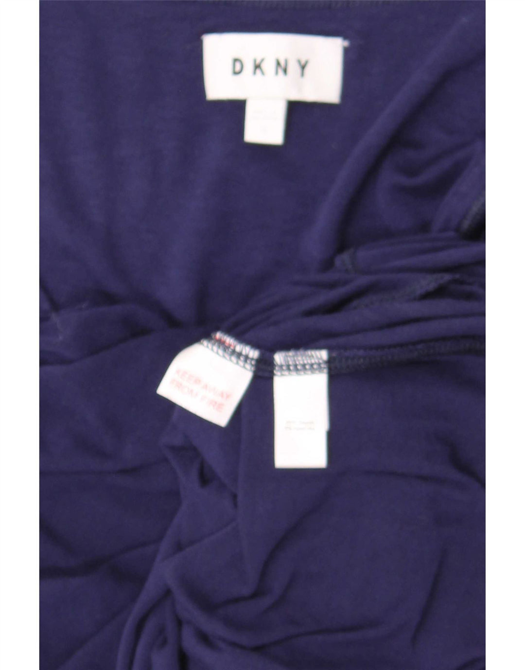 Abito a tunica da donna Dkny UK 10 piccolo in rayon blu navy