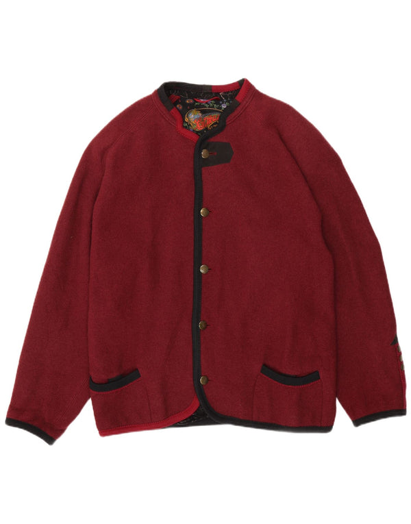 Giacca blazer vintage da uomo a 5 bottoni UK 40 grande lana bordeaux