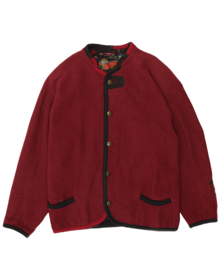Giacca blazer vintage da uomo a 5 bottoni UK 40 grande lana bordeaux