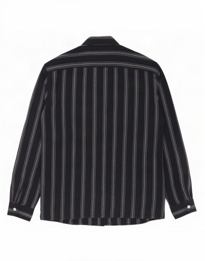 Camicia Zara da uomo in cotone a righe medie blu navy
