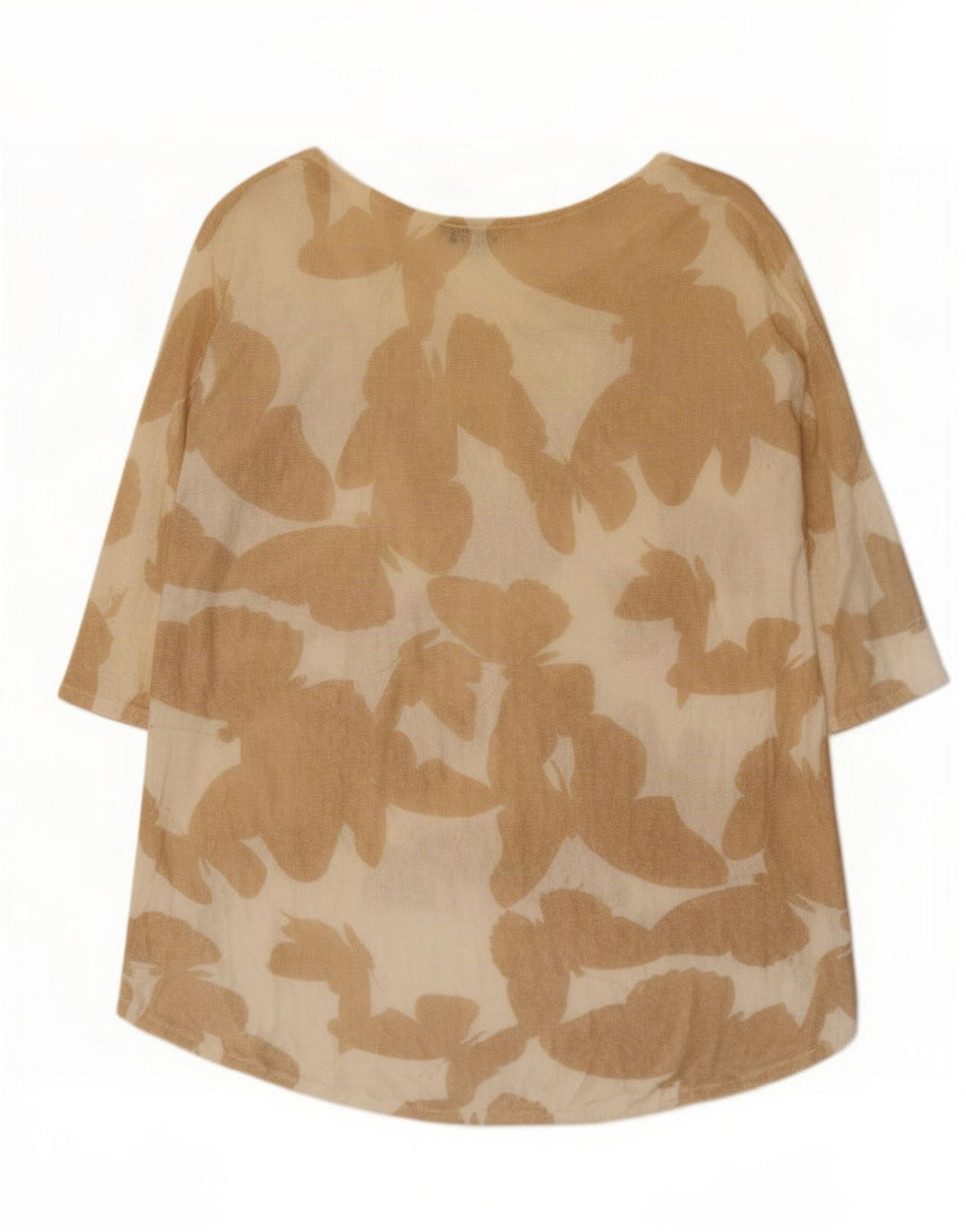Top tunica con maniche a 3/4 da donna Phase Eight UK 12 Farfalla beige medio