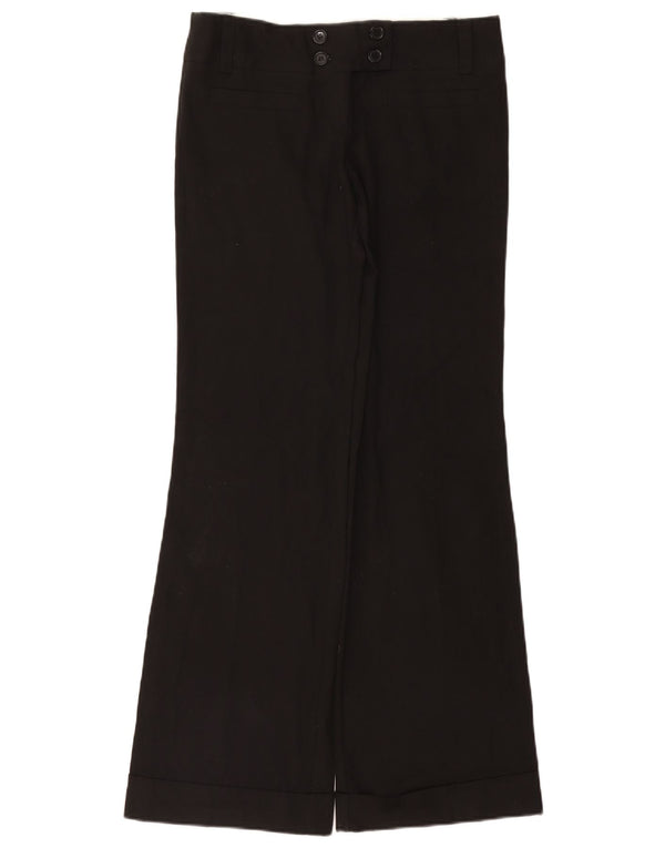 Pantaloni casual svasati da donna Topshop UK 12 medi W32 L33 neri