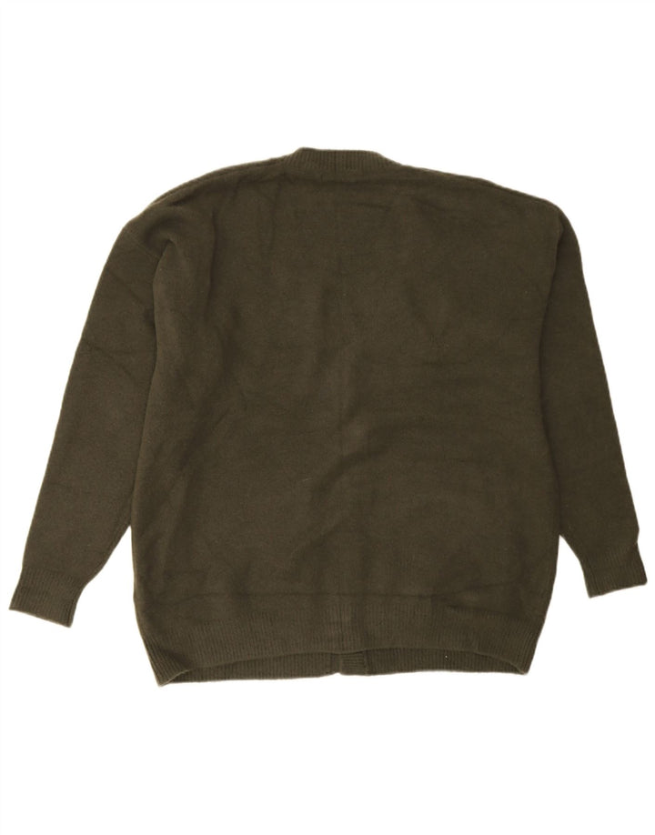 Maglione cardigan da uomo Zara grande acrilico kaki