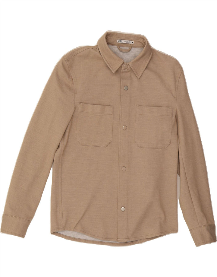 ZARA Mens Shirt Small Beige Vintage Zara and Second-Hand Zara from Messina Hembry 