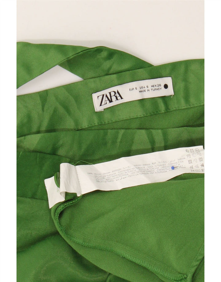 Gonna mini avvolgente da donna Zara piccola W26 viscosa verde