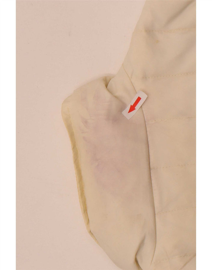 Gilet imbottito da donna Asics UK 18 XL in nylon bianco sporco