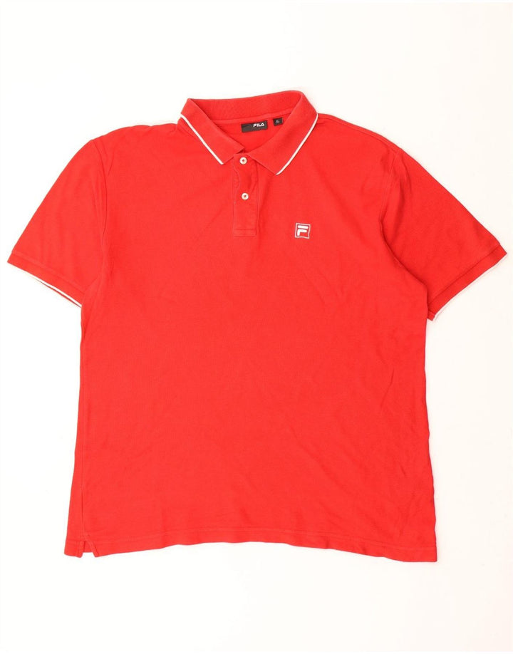 Polo da uomo FILA XL in cotone rosso