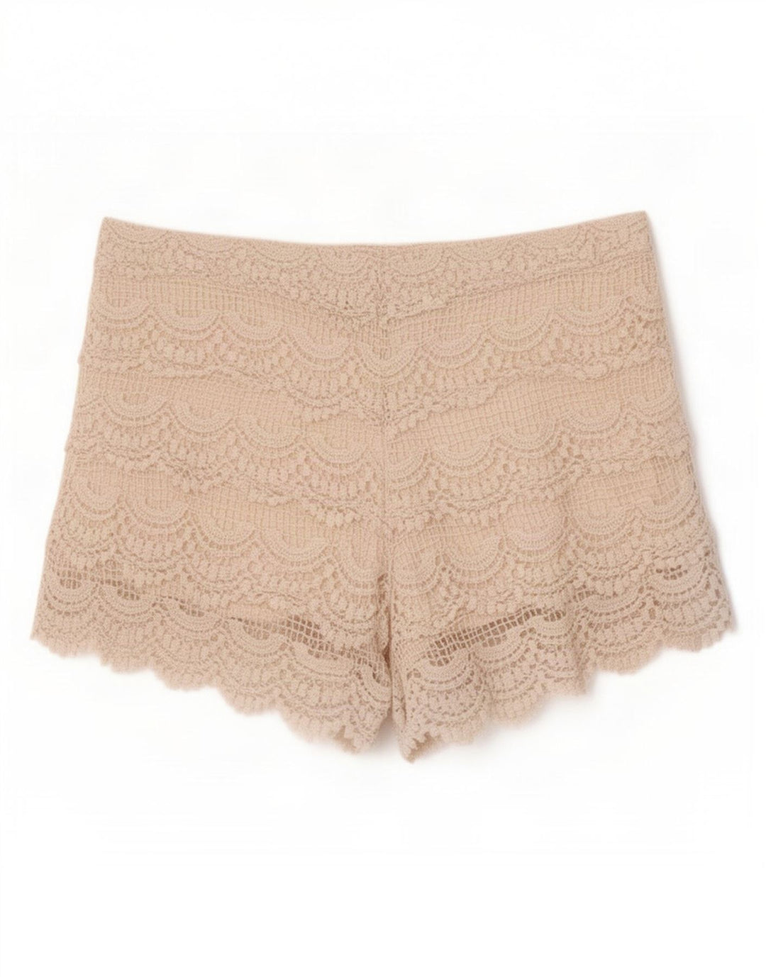 Pantaloni caldi all'uncinetto da donna Zara piccoli W26 bianco sporco