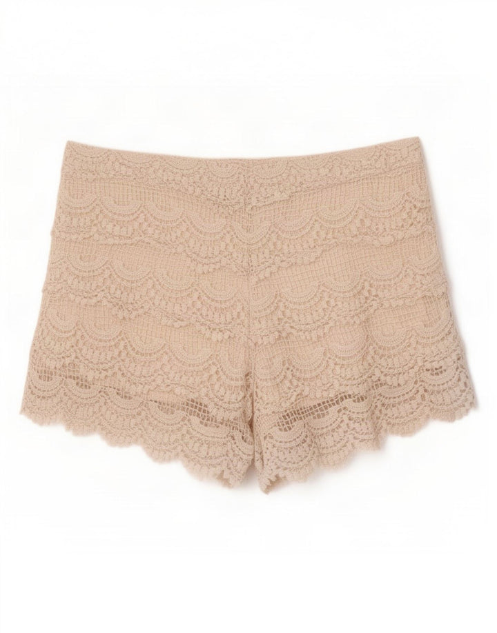 Pantaloni caldi all'uncinetto da donna Zara piccoli W26 bianco sporco