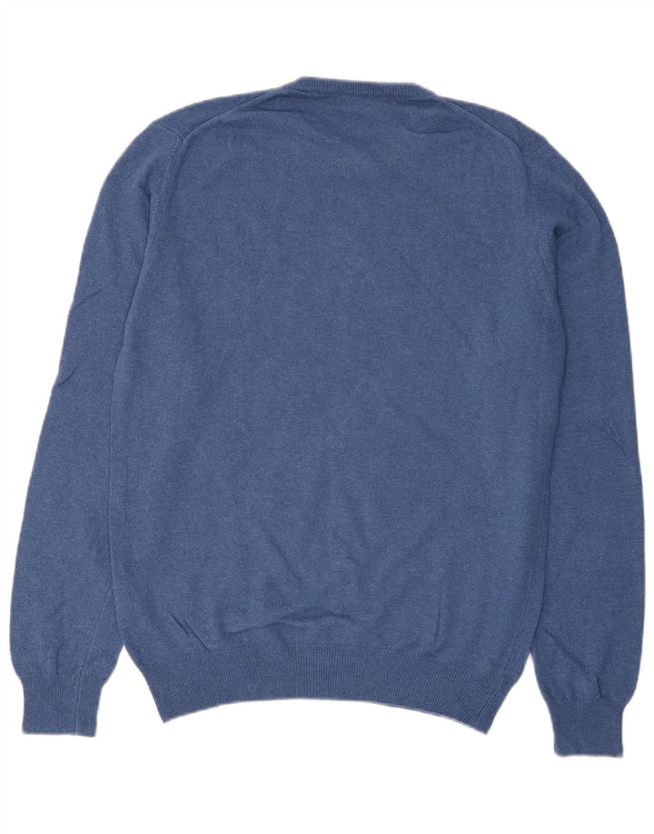 Maglione maglione girocollo da uomo Liberto IT 52 Large Blue Wool