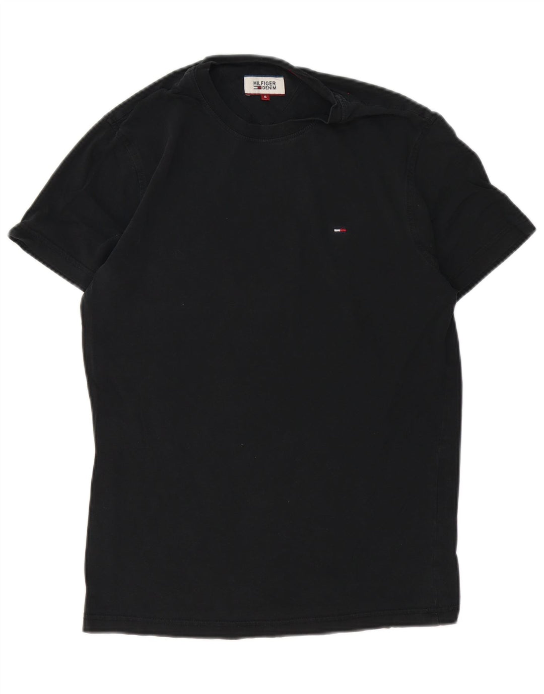 T-shirt da uomo Tommy Hilfiger Top piccola in cotone nero