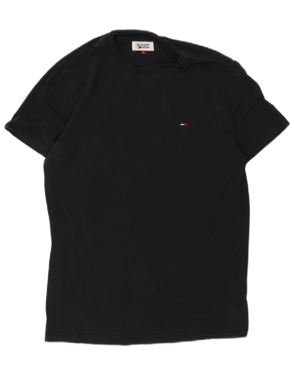 T-shirt da uomo Tommy Hilfiger Top piccola in cotone nero