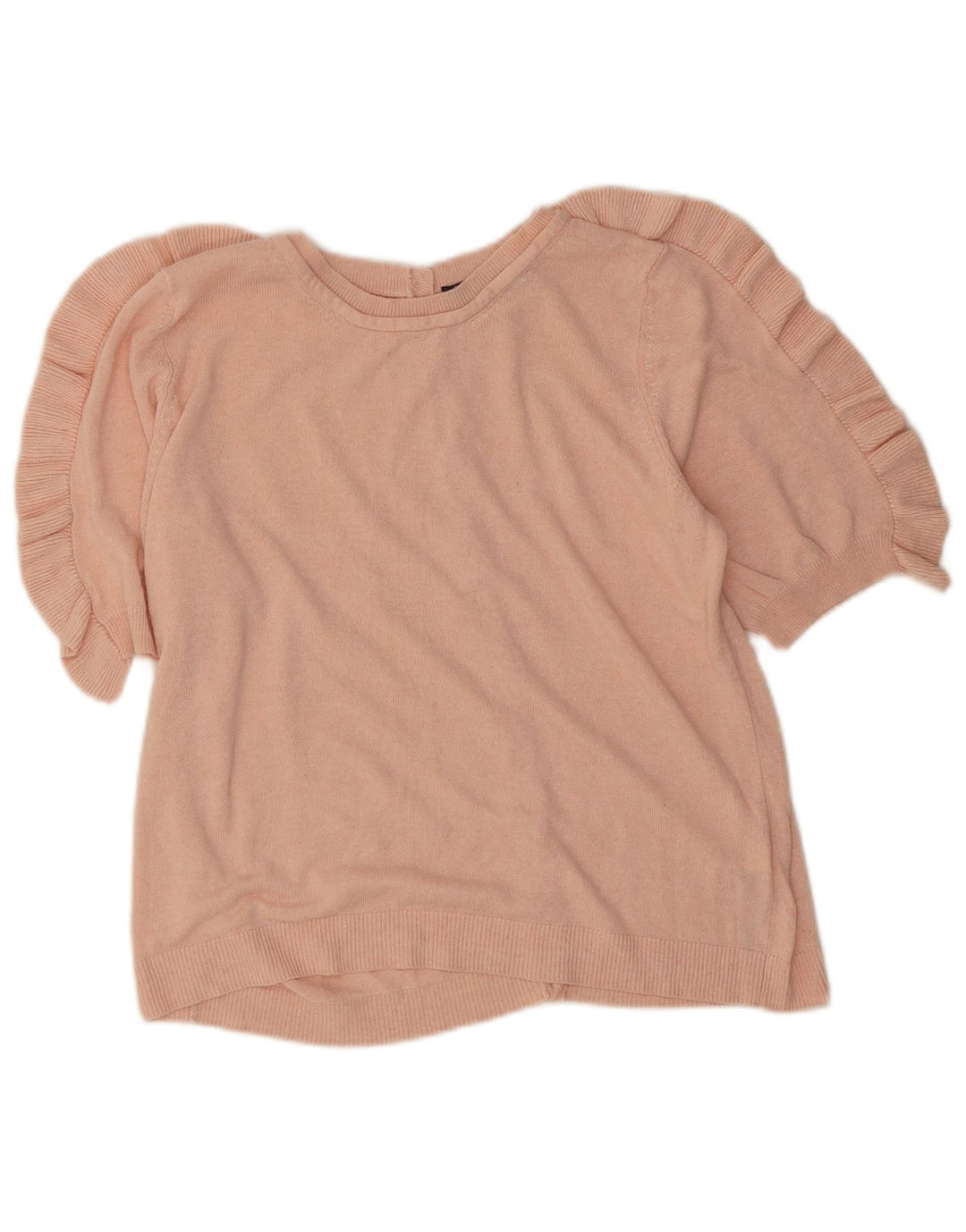 Maglione cardigan con volant da donna Marks & Spencer UK 14 Rosa medio