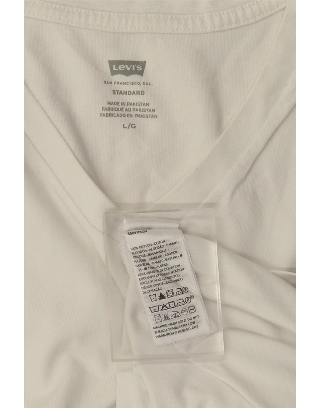 T-shirt Levi's da uomo con vestibilità standard, taglia grande, in cotone bianco