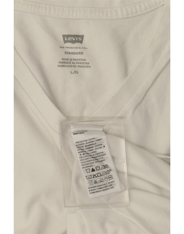 T-shirt Levi's da uomo con vestibilità standard, taglia grande, in cotone bianco