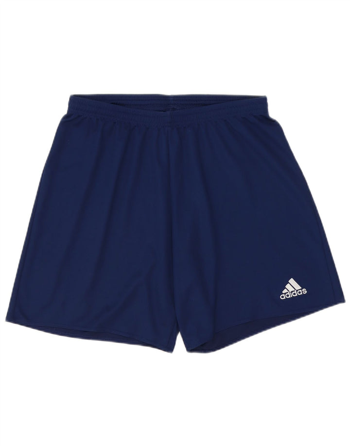 Pantaloncini sportivi Adidas Climalite da uomo di grandi dimensioni in poliestere blu navy