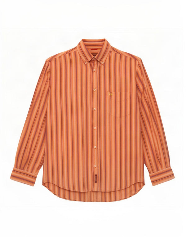 Camicia Carrera da uomo in cotone a righe grandi arancioni