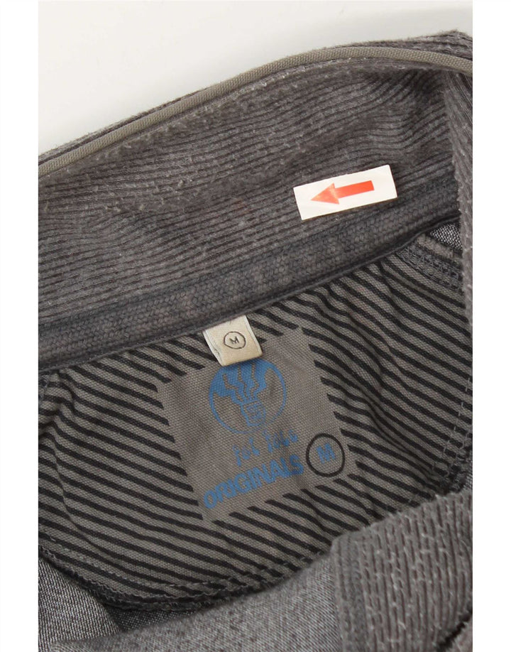 Felpa da uomo con collo con zip Fat Face Maglione in cotone color block grigio medio