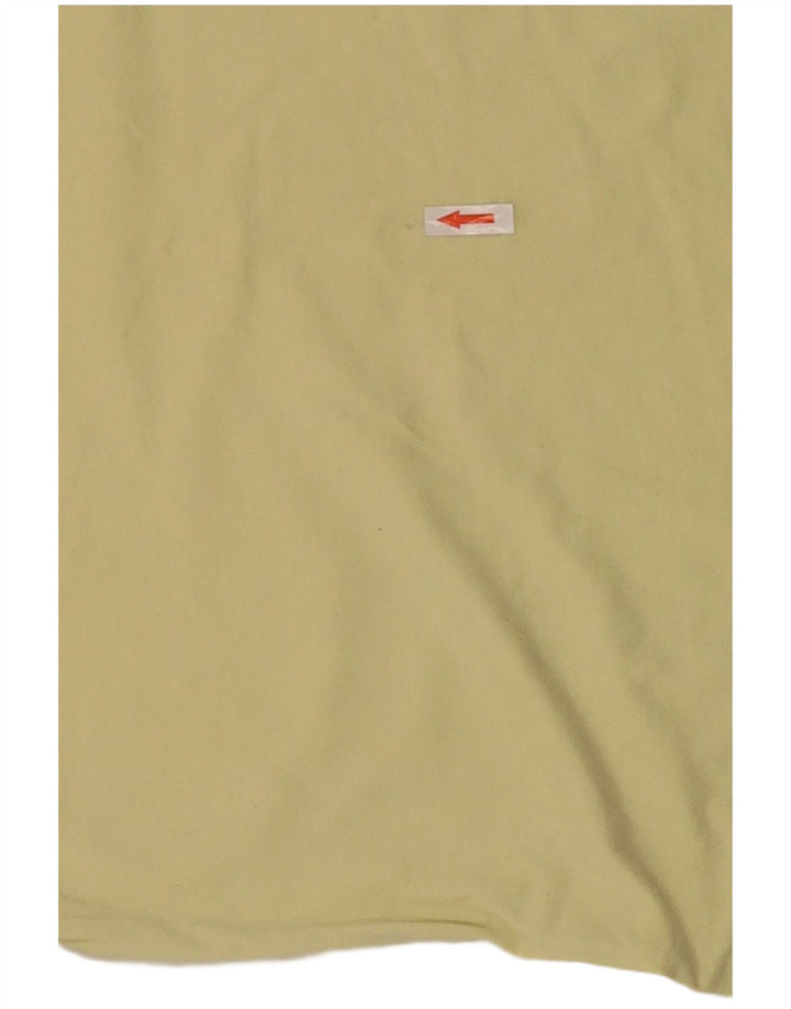 Polo da uomo Ellesse grande in cotone color block giallo