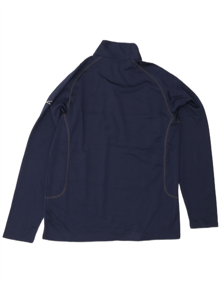 EDDIE BAUER Felpa con collo con zip da uomo Maglione grande poliestere blu navy