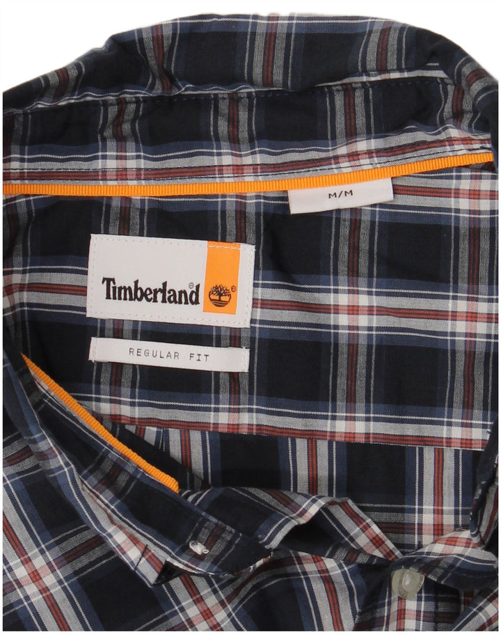 Camicia Timberland da uomo con vestibilità regolare, motivo a quadri blu navy medio