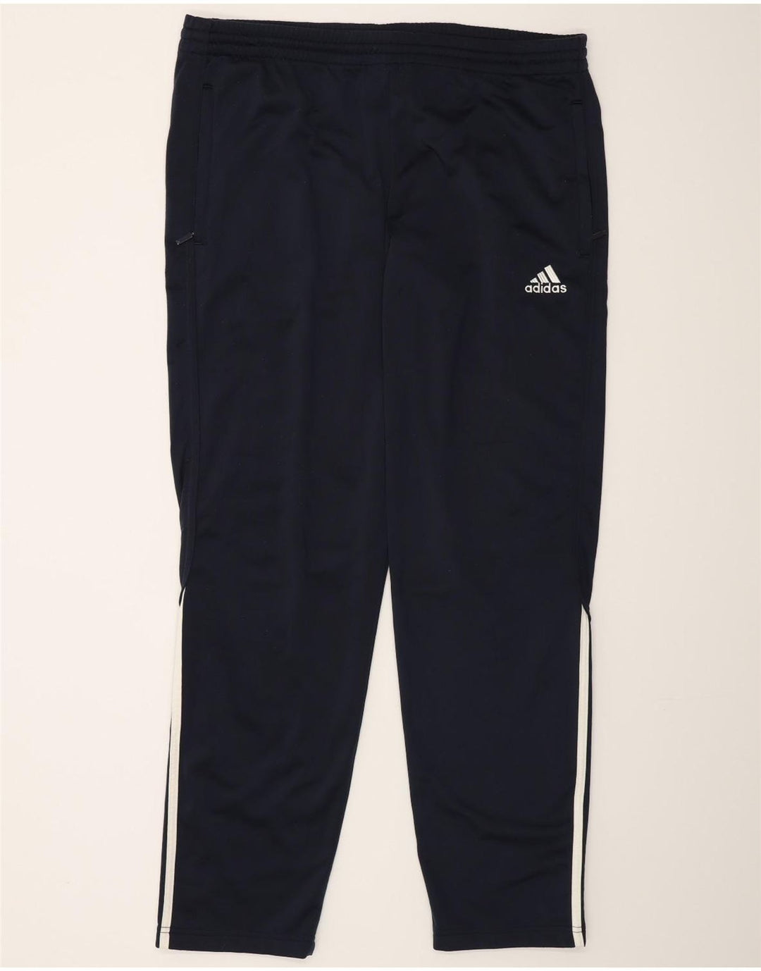 Pantaloni da tuta da uomo Adidas UK 40/42 Poliestere blu navy medio