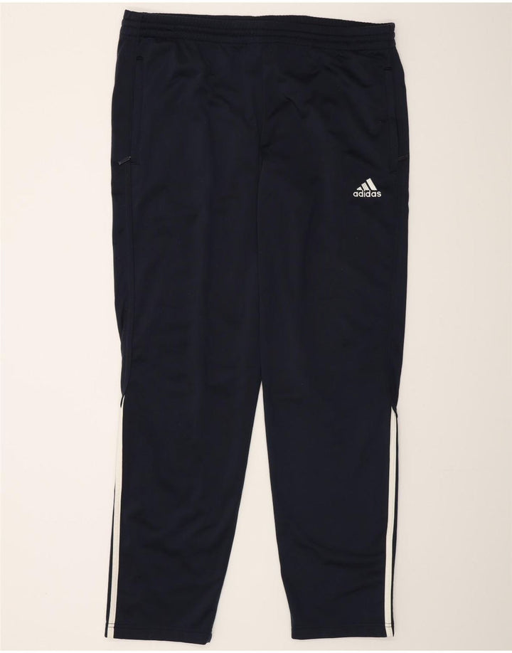 Pantaloni da tuta da uomo Adidas UK 40/42 Poliestere blu navy medio