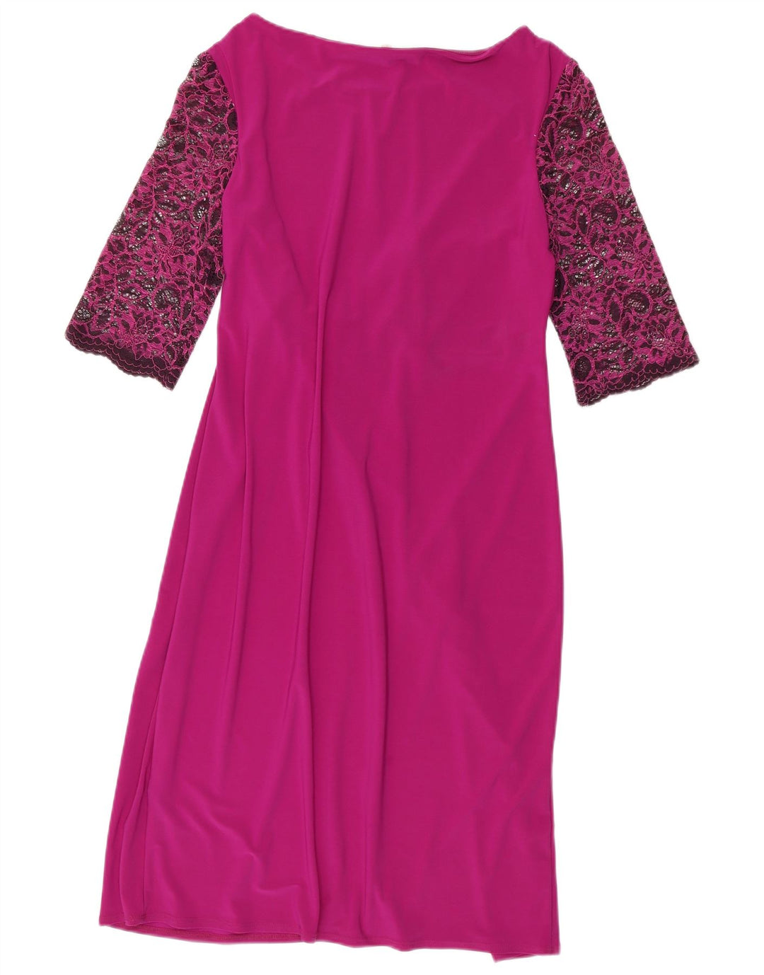 PER UNA Abito tubino da donna con maniche a 3/4 UK 14 Large Rosa Poliestere
