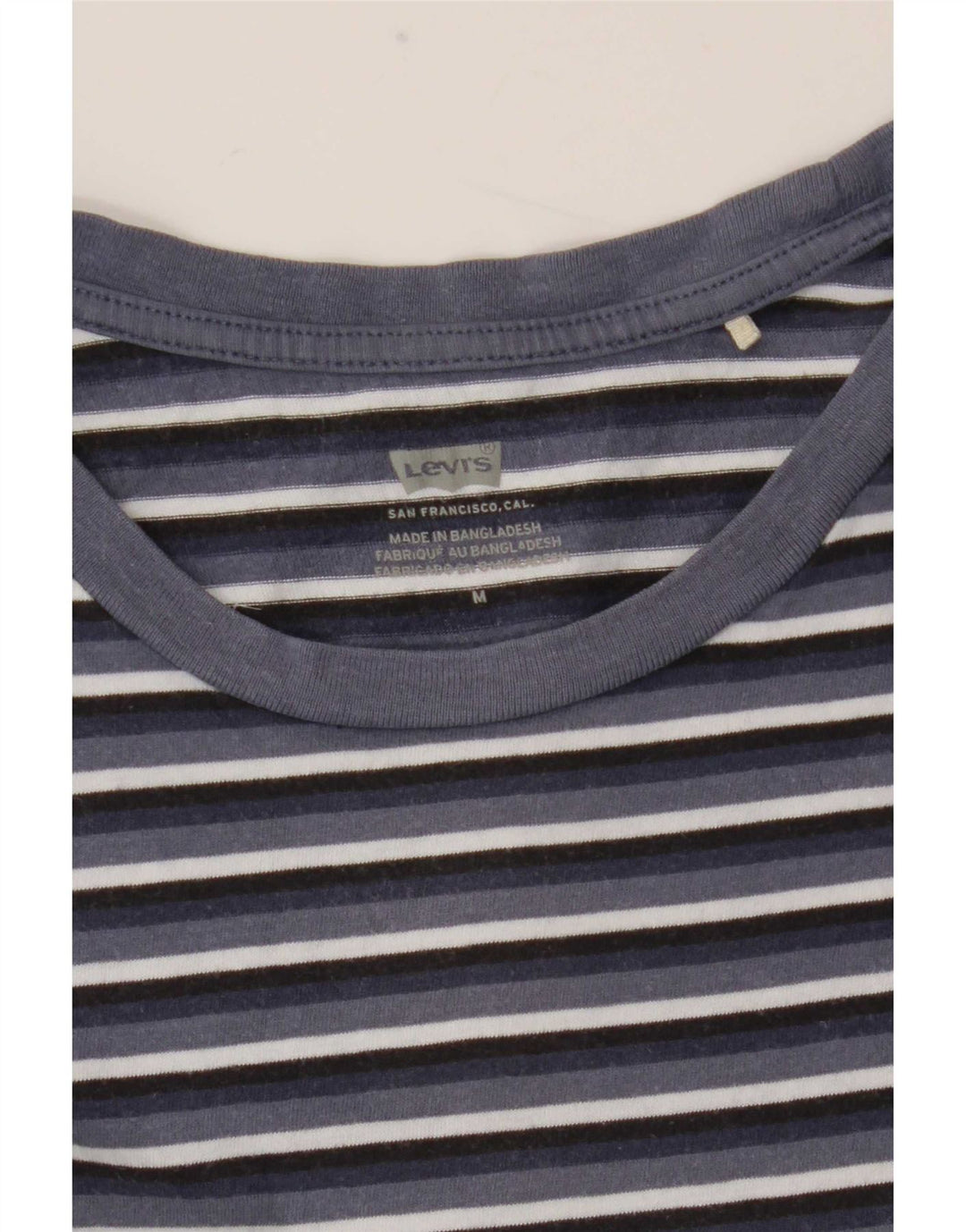 T-shirt da donna Levi's Top UK 12 medio blu navy a righe