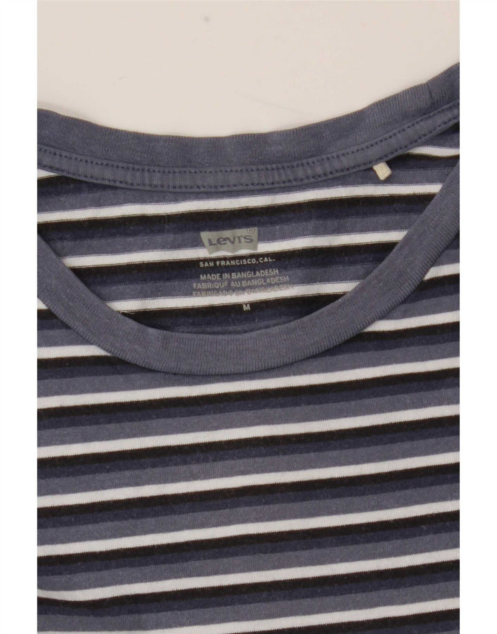 T-shirt da donna Levi's Top UK 12 medio blu navy a righe