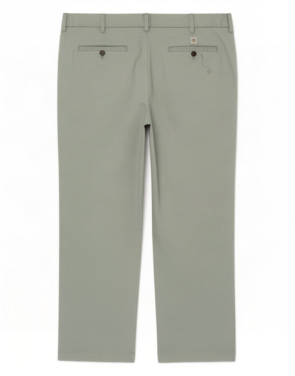Pantaloni chino dritti da uomo Marks & Spencer W40 L29 cotone verde